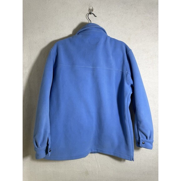 Lady Hathaway Fleece Shirt Jacket Size Large Blue Button Down Soft Flannel - Picture 4 of 6